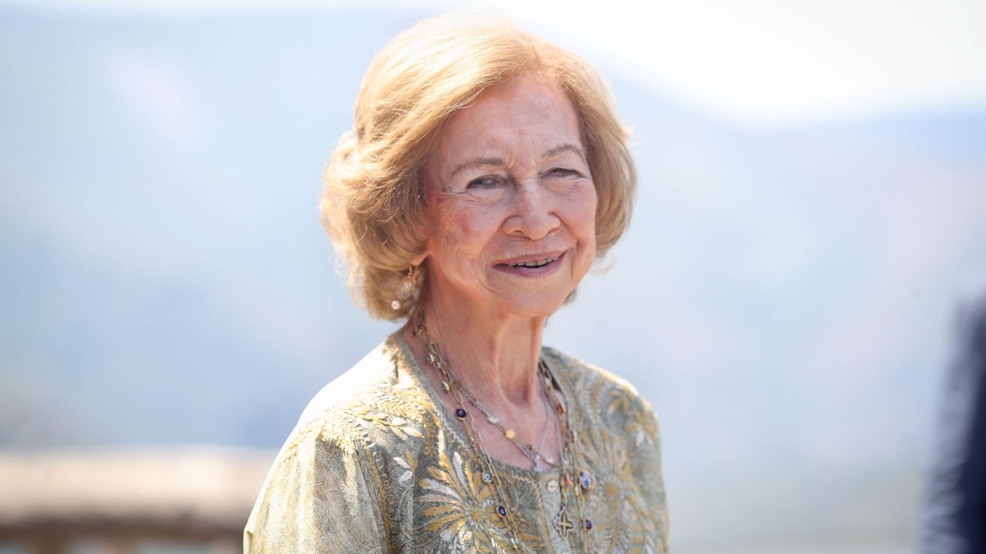 La Reina Sofí­a durante una visita institucional y de carácter social en Lugo 