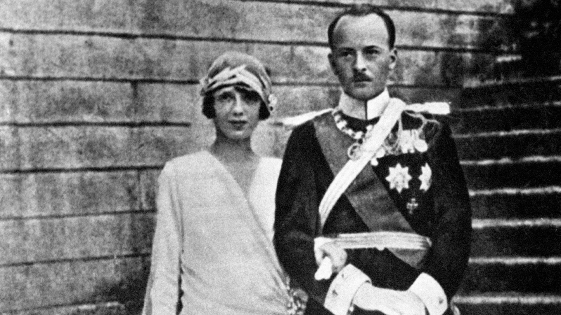 La princesa Mafalda de Saboya con el príncipe Felipe de Hesse