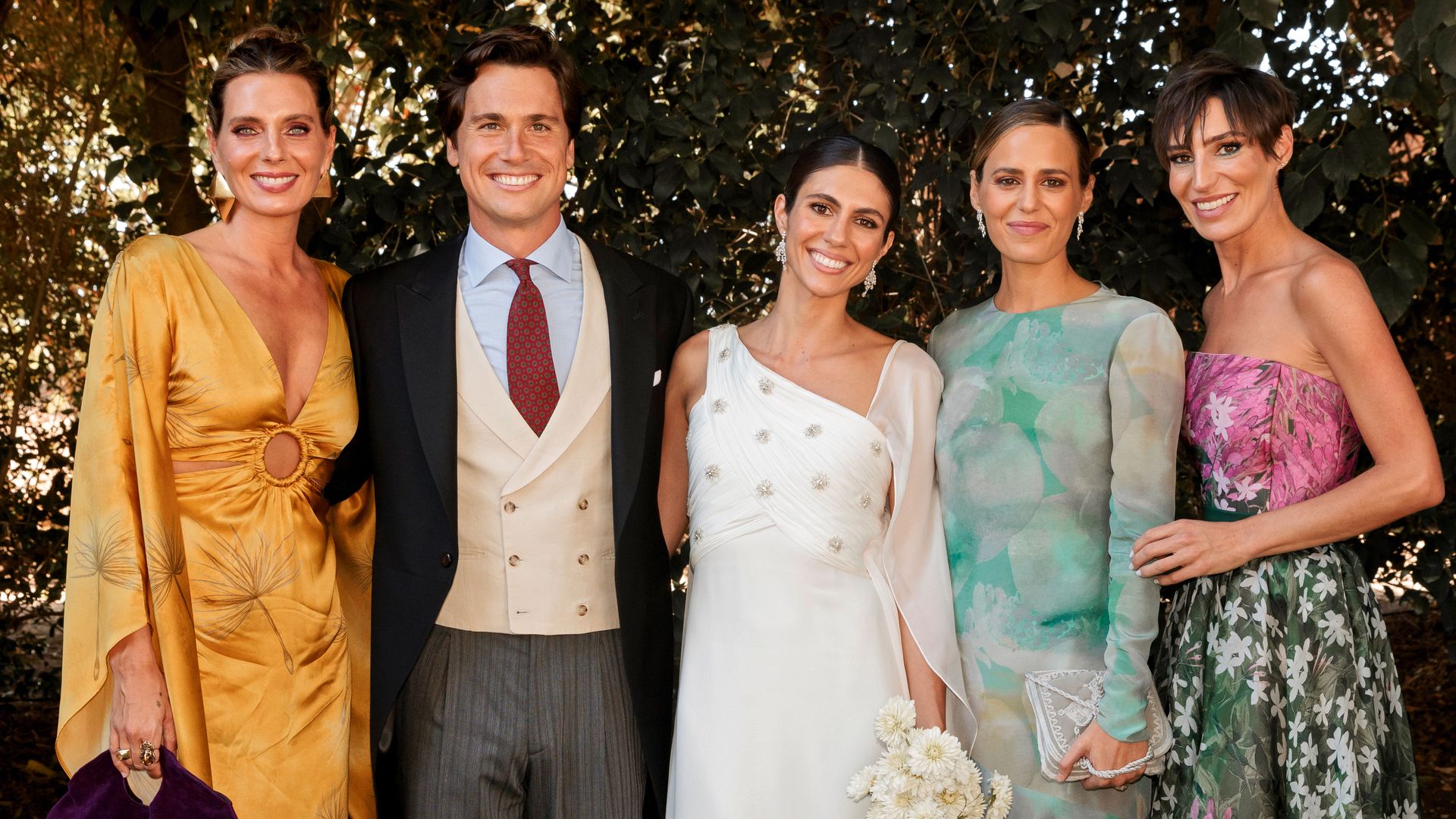 Ana Cristina Portillo con su marido y sus hermanas