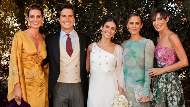 Ana Cristina Portillo con su marido y sus hermanas