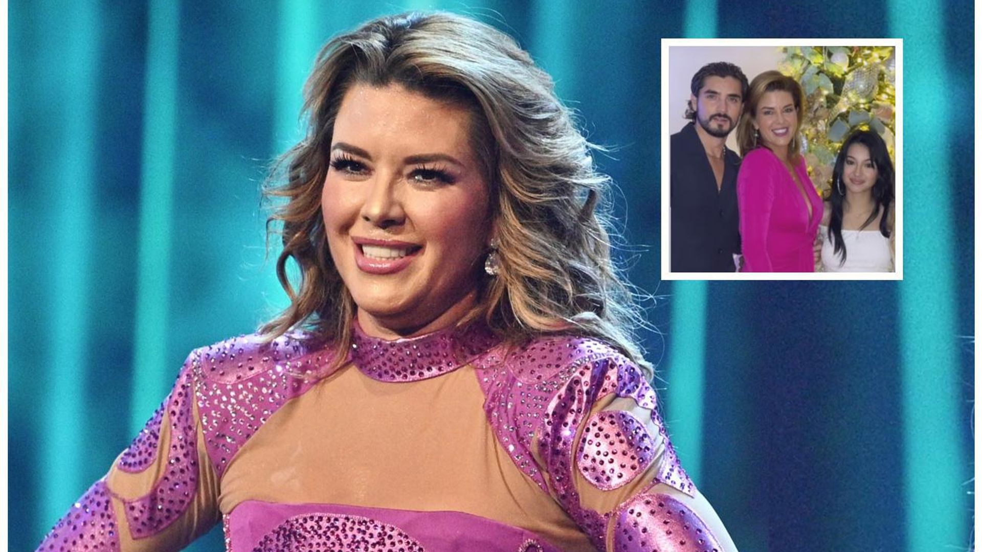 Por primera vez, Alicia Machado posa con su hija y Christian Estrada