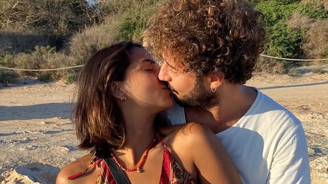 Lola Orellana con su novio