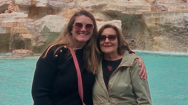 Carlota Corredera y su madre en Roma