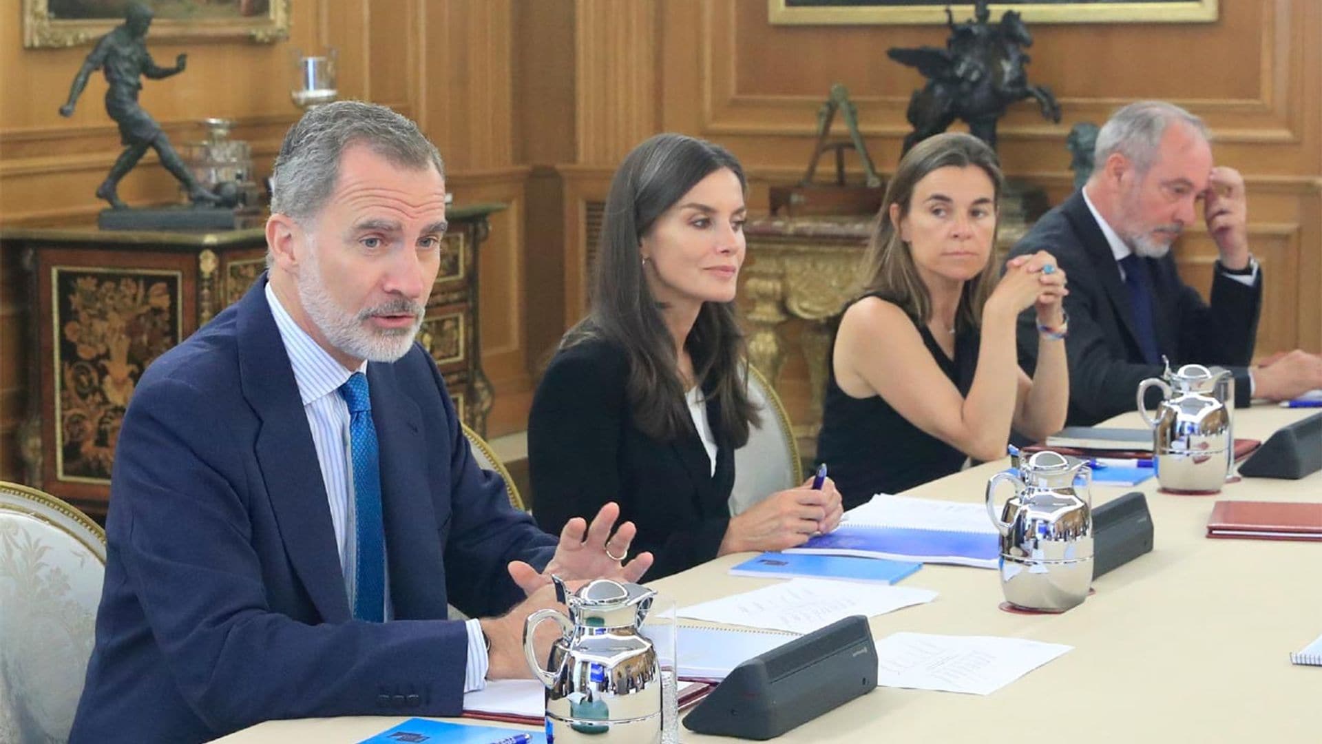 Los Reyes se reúnen con la Fundación Princesa de Girona cuando faltan días para el regreso de Leonor