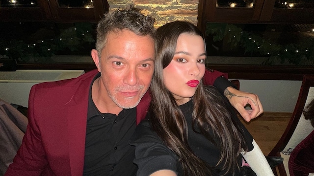 Alejandro Sanz y su hija Manuela.