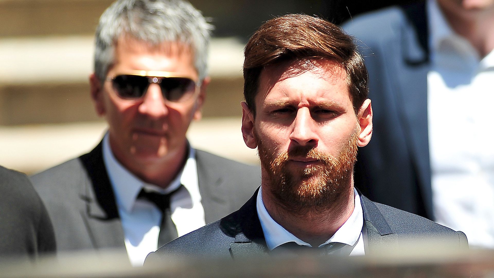 Leo Messi y su padre, en una imagen de archivo
