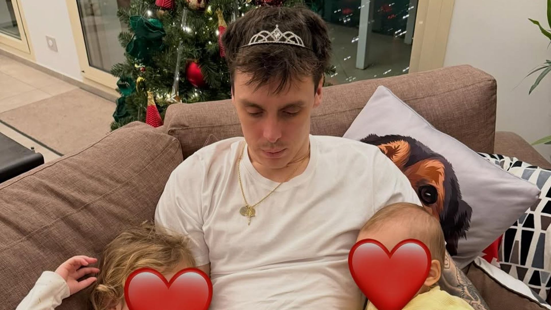 Louis Ducruet, con sus dos niñas Victoire y Constance
