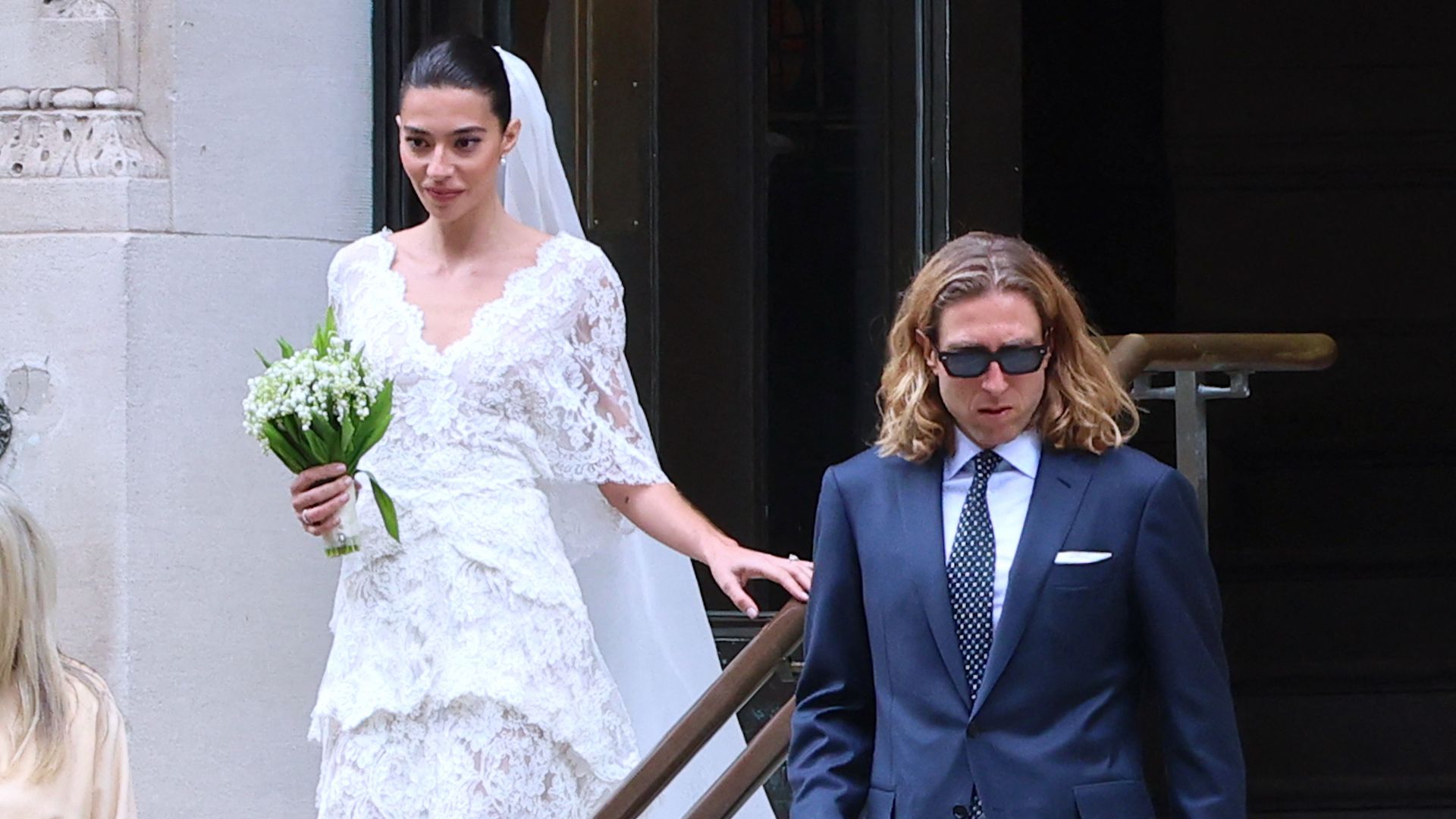 Rocío Crusset y Charlie Schein el día de su boda en Nueva York