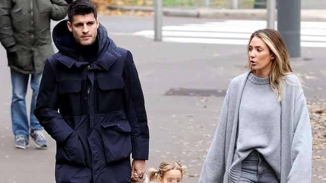 Alice Campello y Álvaro Morata con su hija Bella