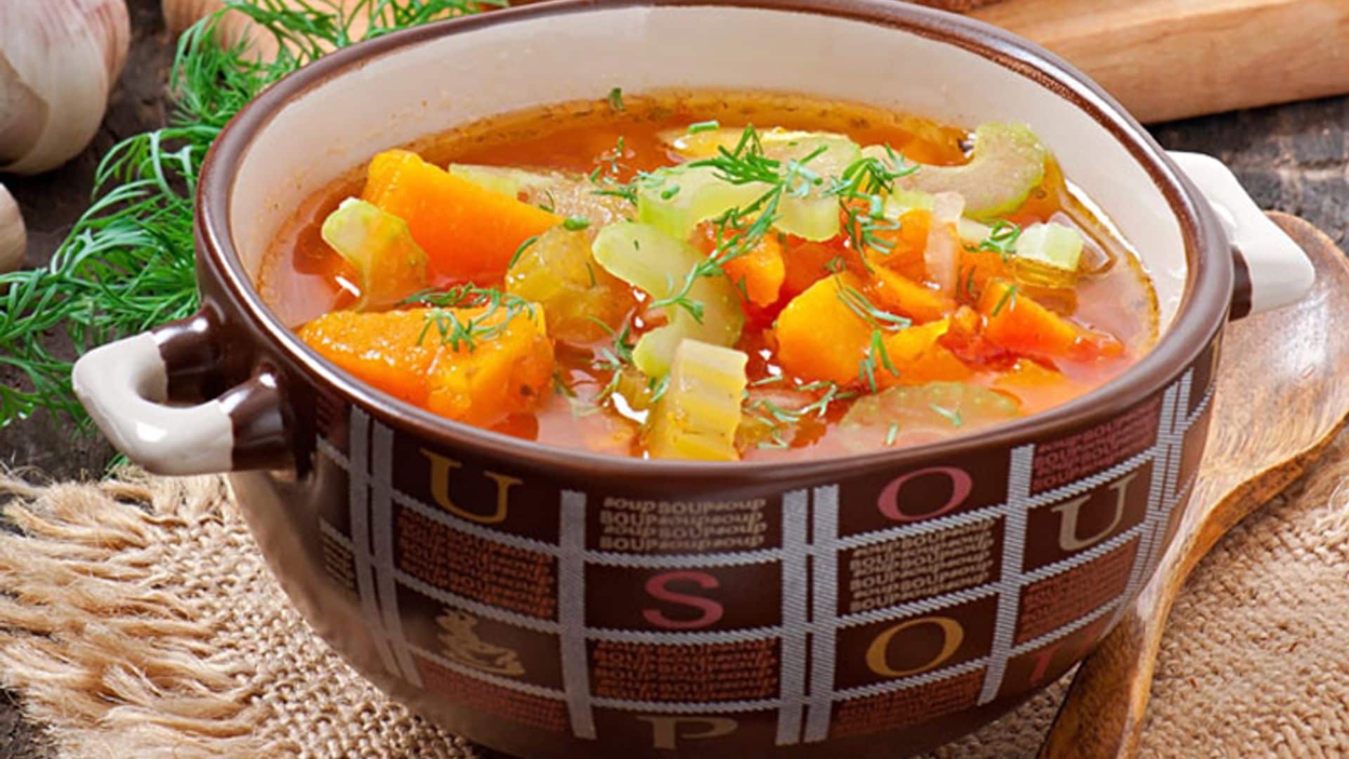 Sopa de patatas y calabaza