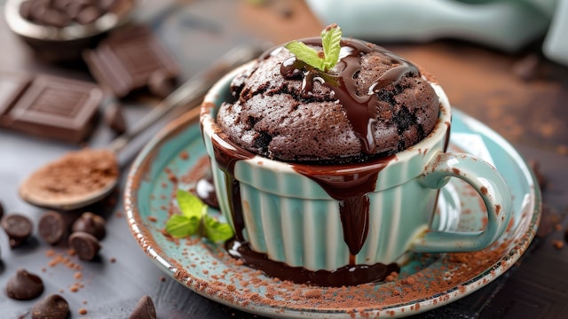 'Brownie' en taza hecho en el microondas