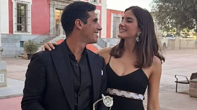 Alberto Herrera con su novia, Blanca Llandres Parejo