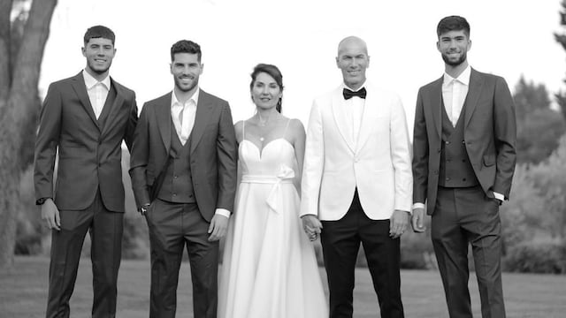 Zinedine Zidane y Verónique Fernández celebran 30 años de matrimonio junto a tres de sus cuatro hijos
