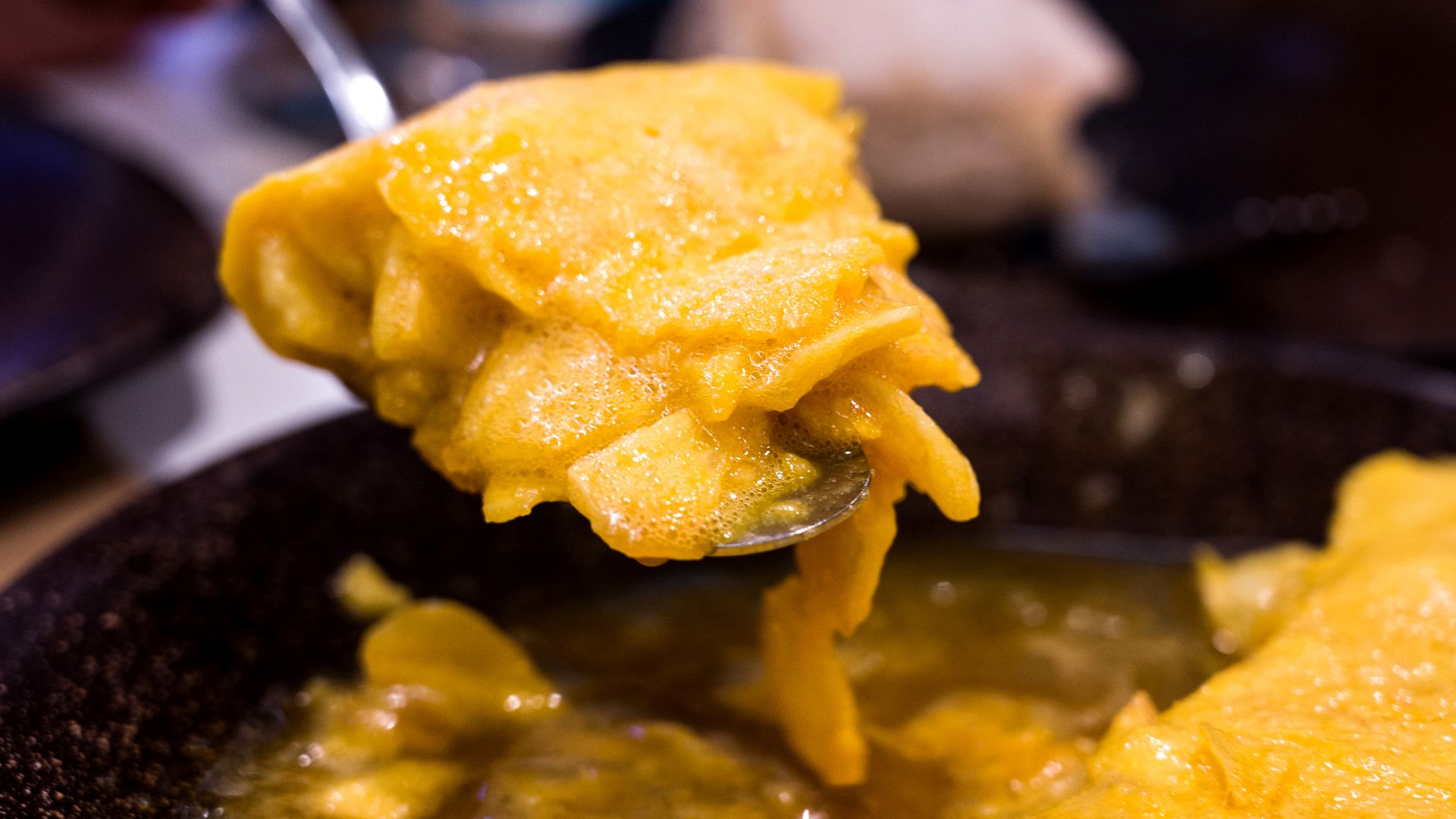 Tortilla de patata muy jugosa. 