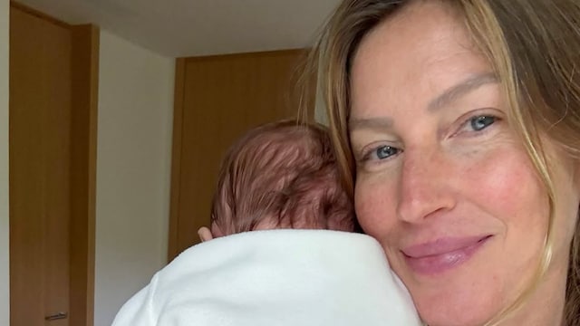Gisele Bünchen con su bebé de tres meses