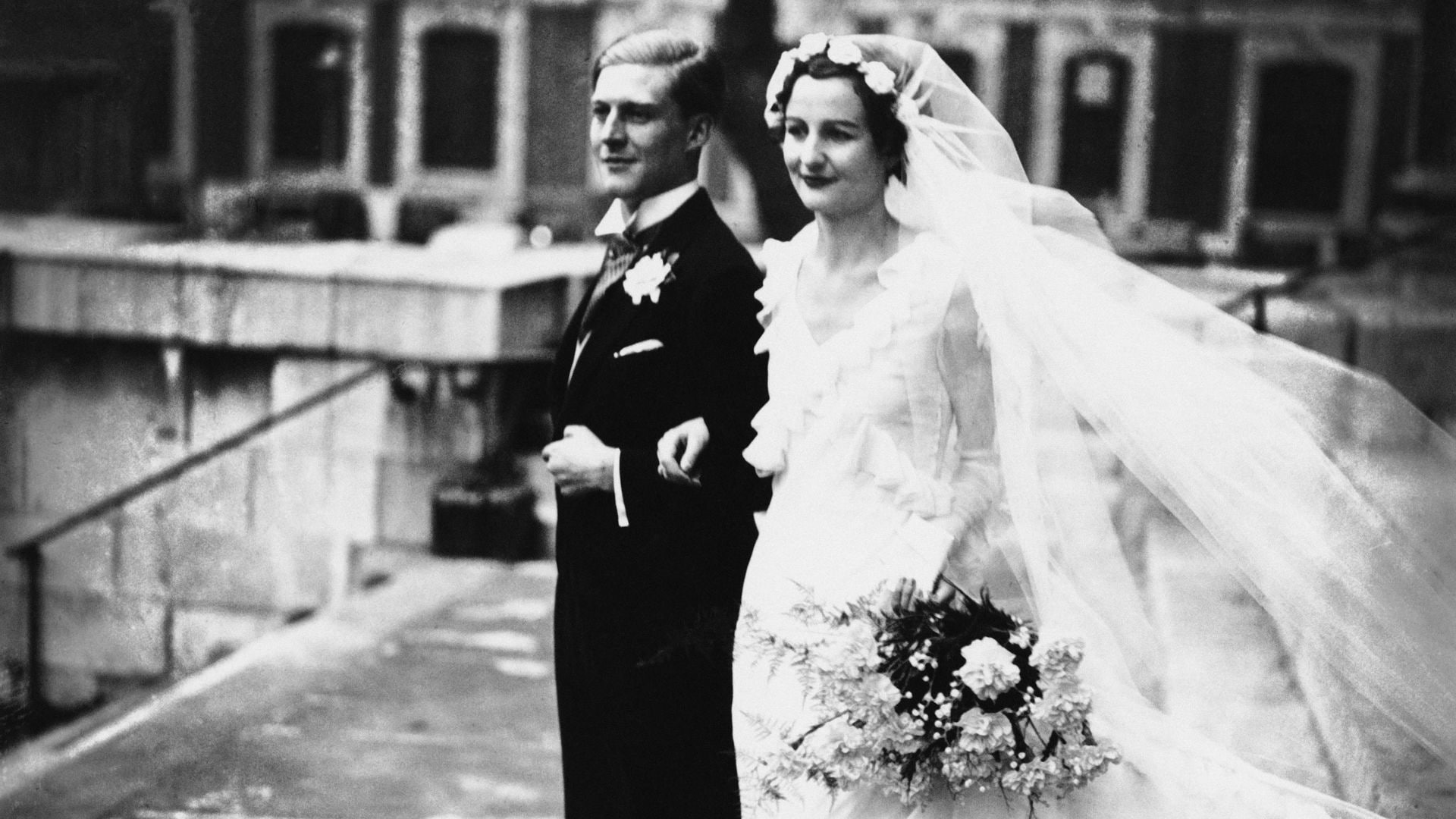 El día de su boda con Peter Rodd