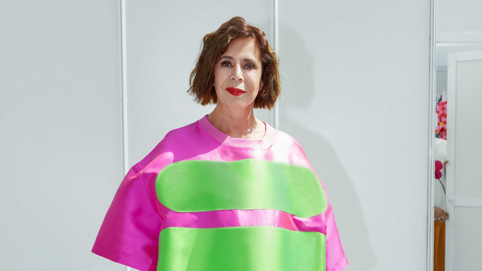 Agatha Ruíz de la Prada antes de salir a la pasarela 
