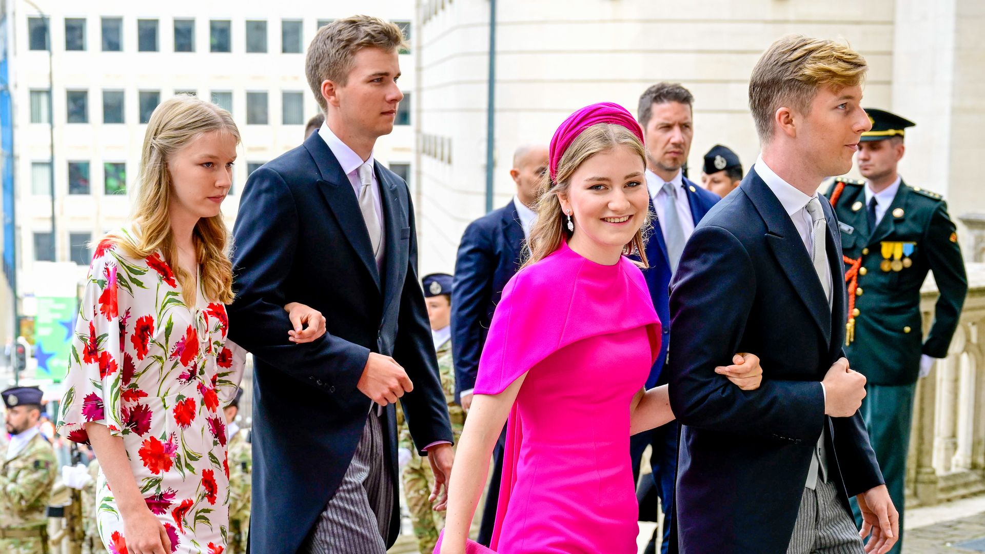 Felipe y Matilde de Bélgica con sus hijos