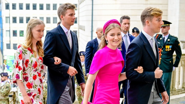 Felipe y Matilde de Bélgica con sus hijos