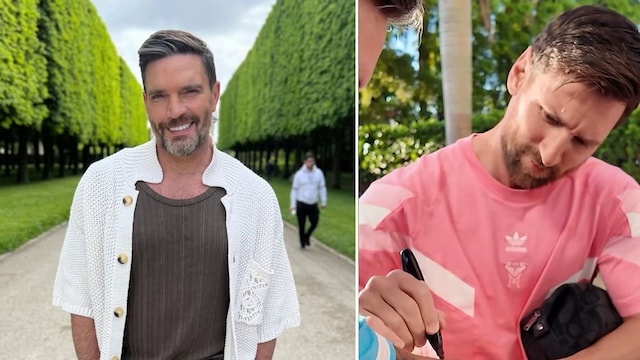 Julián Gil hace realidad su sueño de conocer a Messi ¡y se tatúa su autógrafo! 