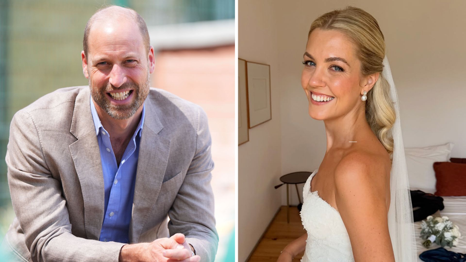La prima del príncipe Guillermo, Phoebe Knatchbull, deslumbra con un vestido de novia de encaje en su segunda boda en Portugal