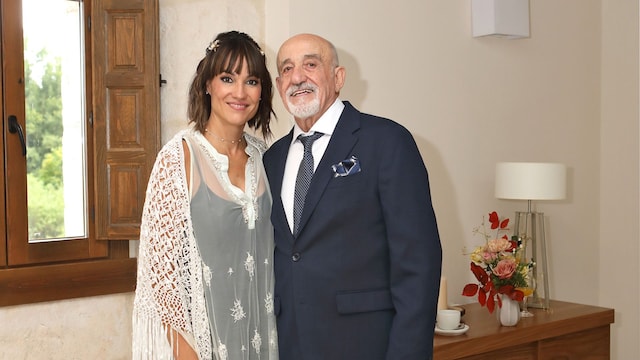 Irene Villa con su padre en el día de su boda