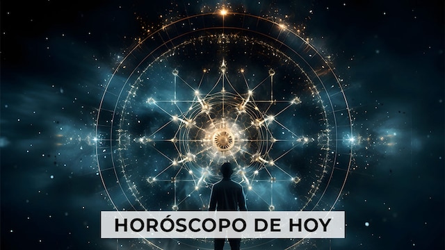Hombre ante la rueda del Zodiaco