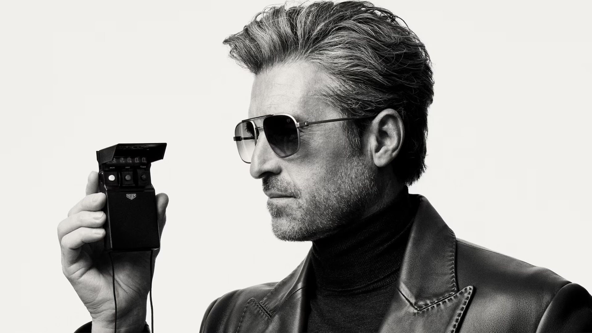 Patrick Dempsey en el editorial de TAG Heuer