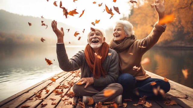 ancianos felices