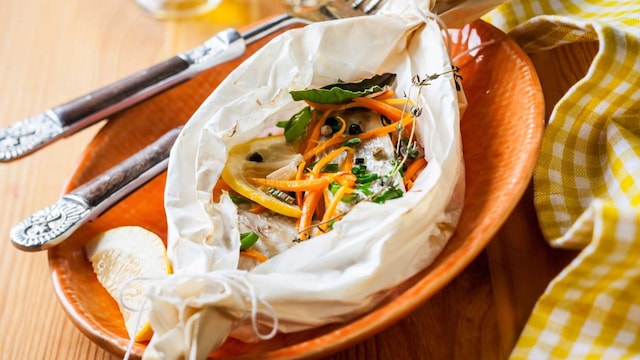 cena saludable pescado
