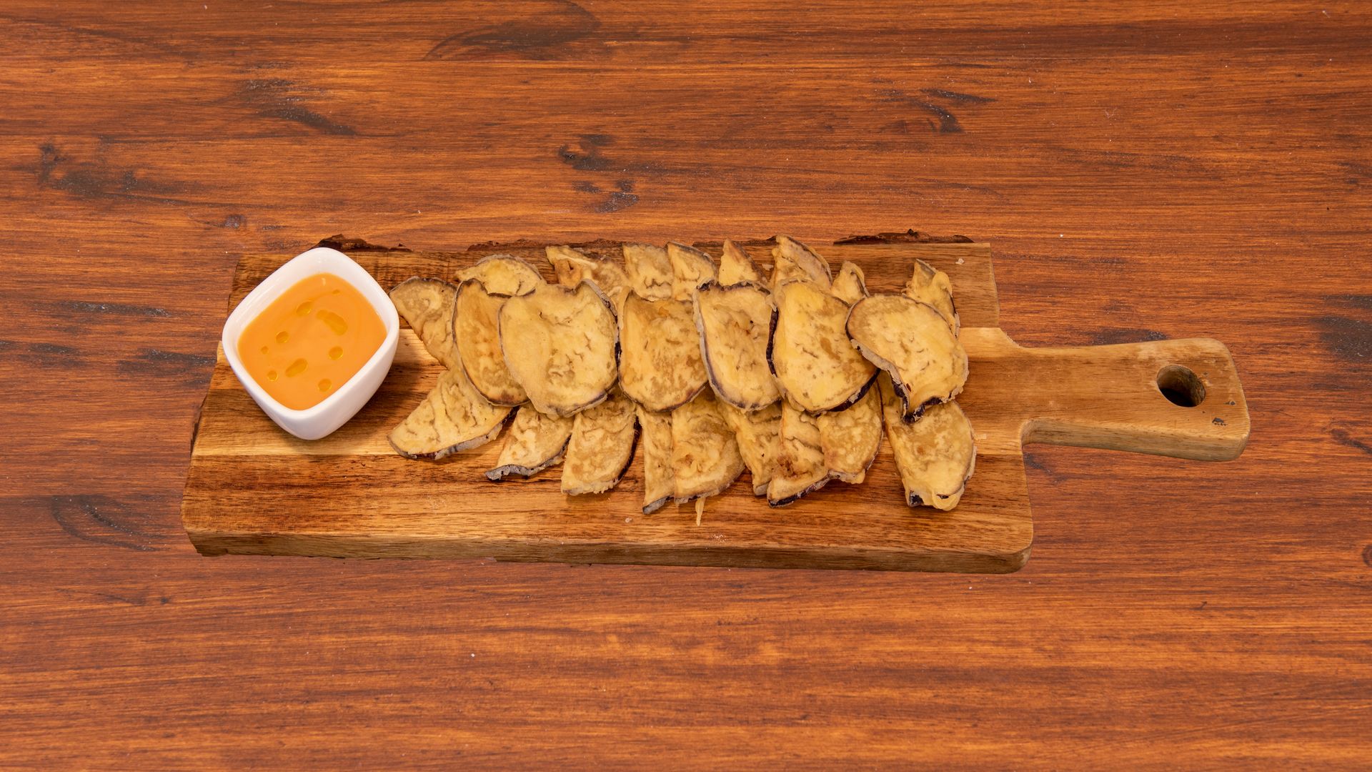 Berenjenas fritas con salmorejo