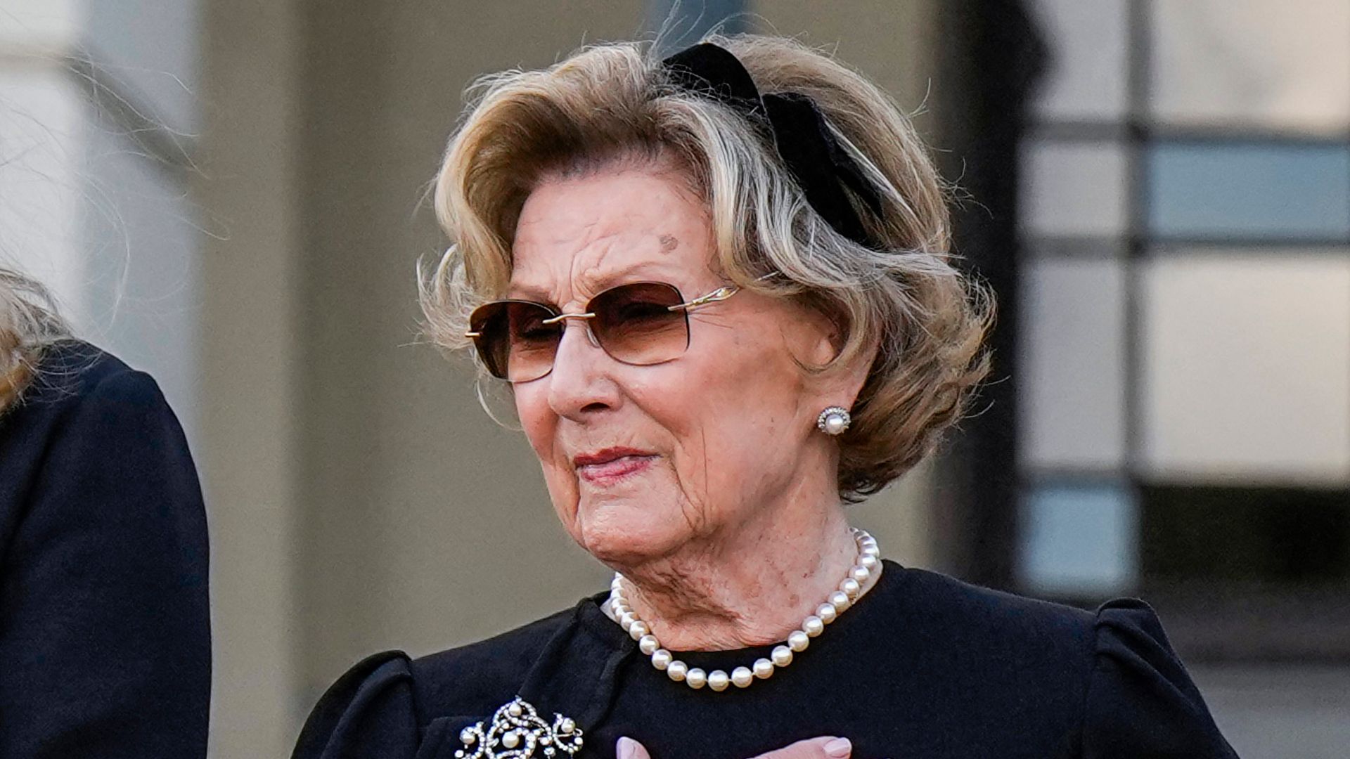 La reina Sonia ha salido junto a los miembros de la Familia Real al exterior del Palacio Real de Oslo