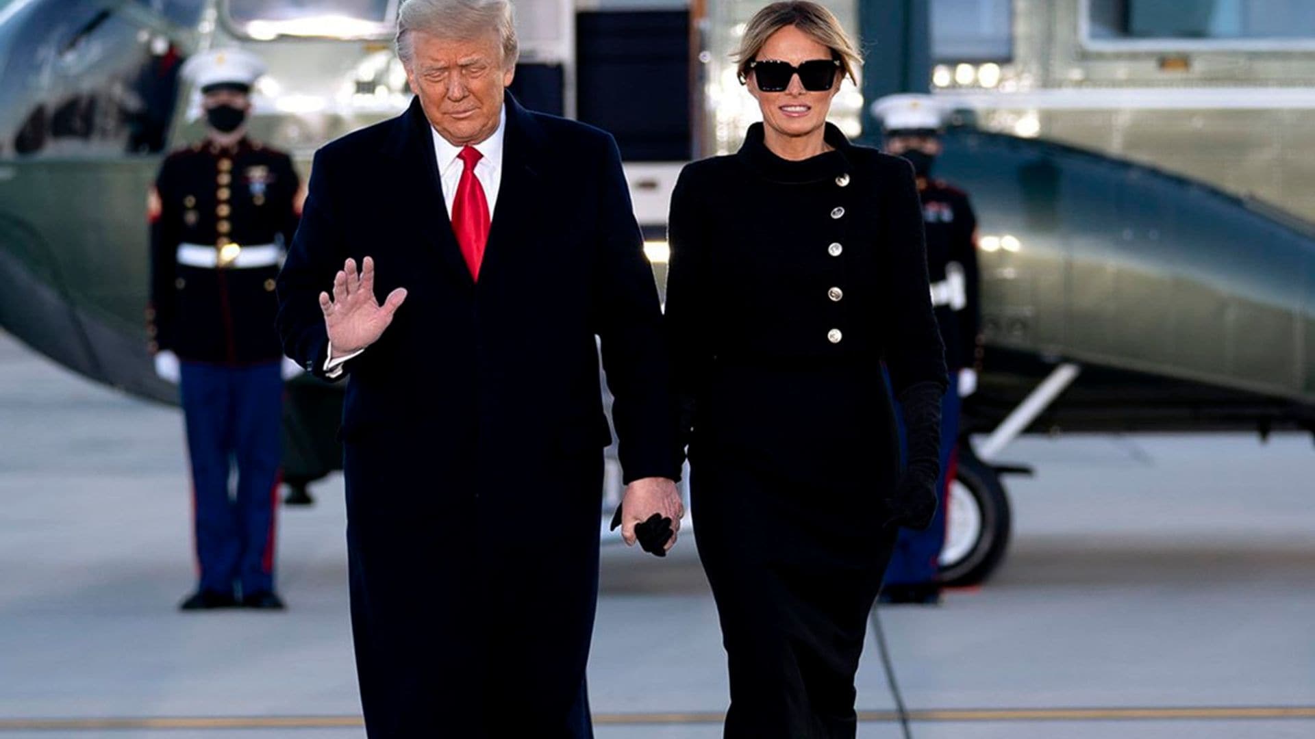 Donald y Melania Trump se despiden de Washington con una buena noticia
