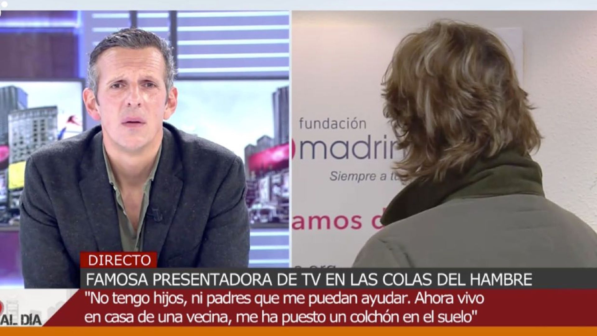 Una presentadora arruinada consigue trabajo gracias a un directo con Joaquín Prat