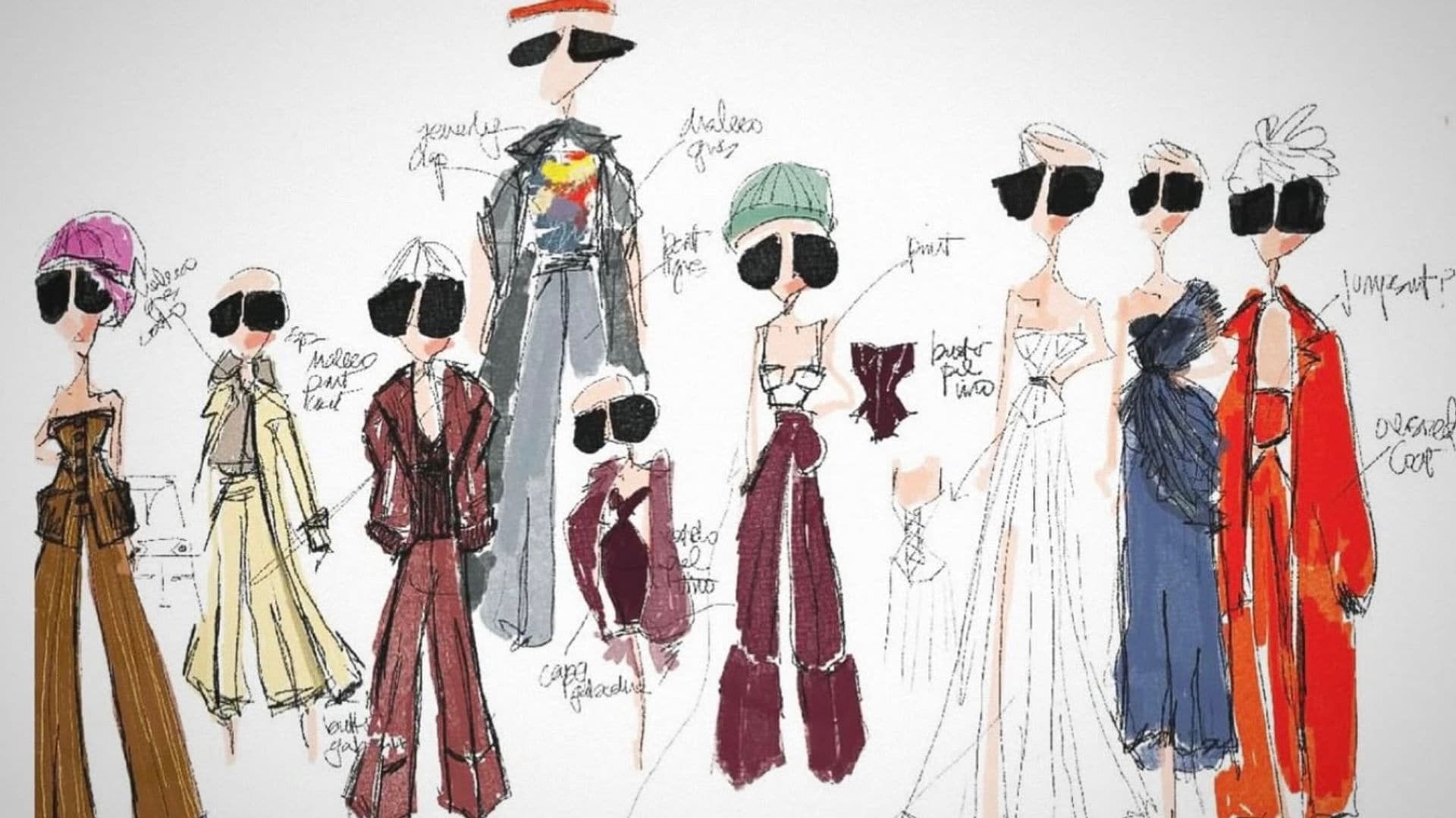 Los dibujos de los diseños de "Level 8" de Sandra Weil