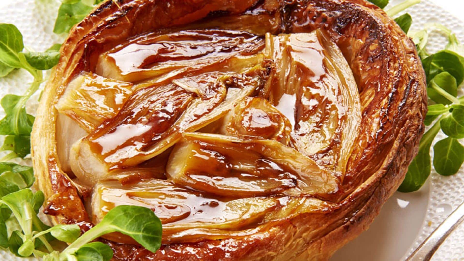 Tarta 'tatin' de endivias