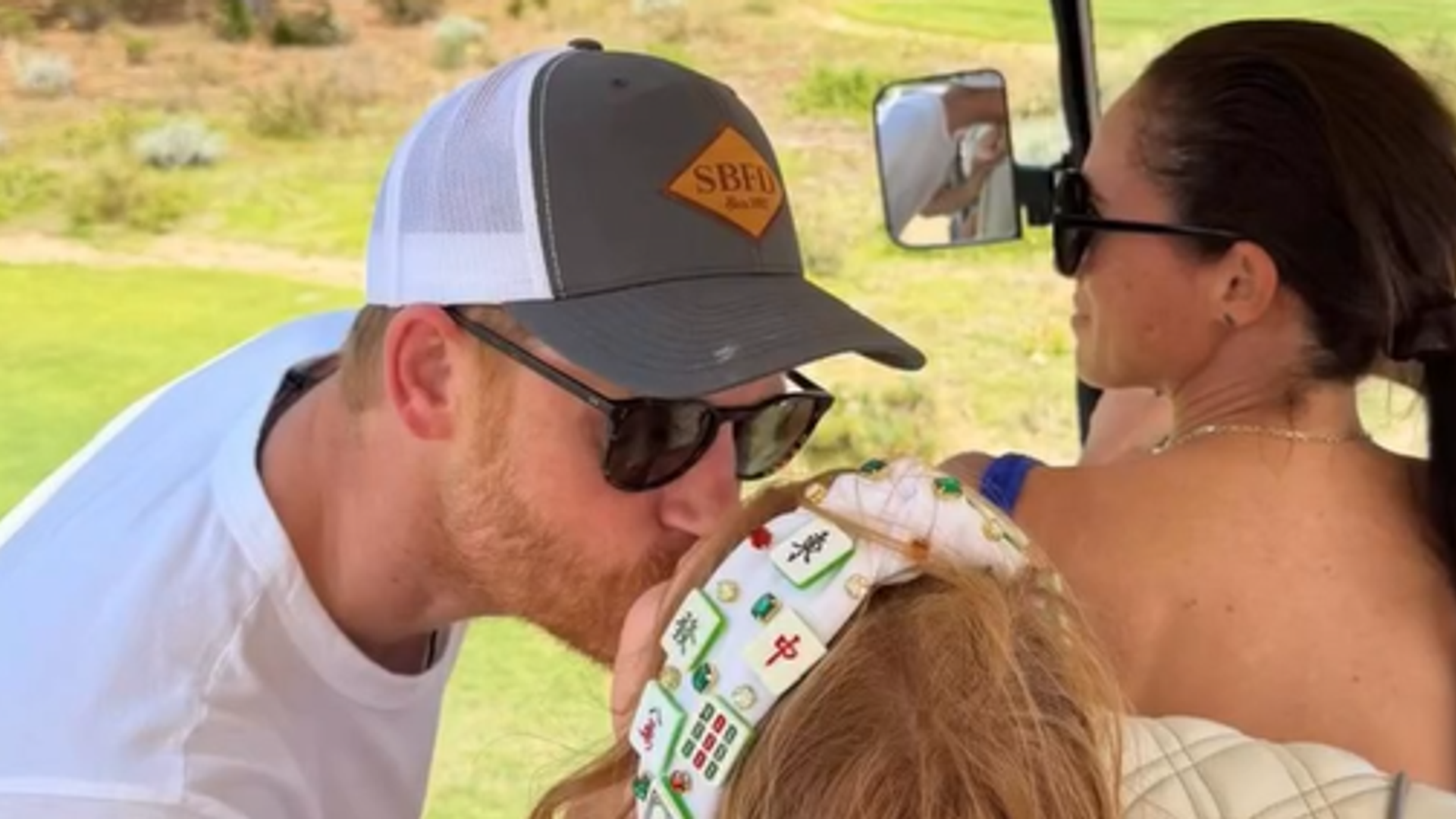 El príncipe Harry con Meghan Markle y su hija Lilibet
