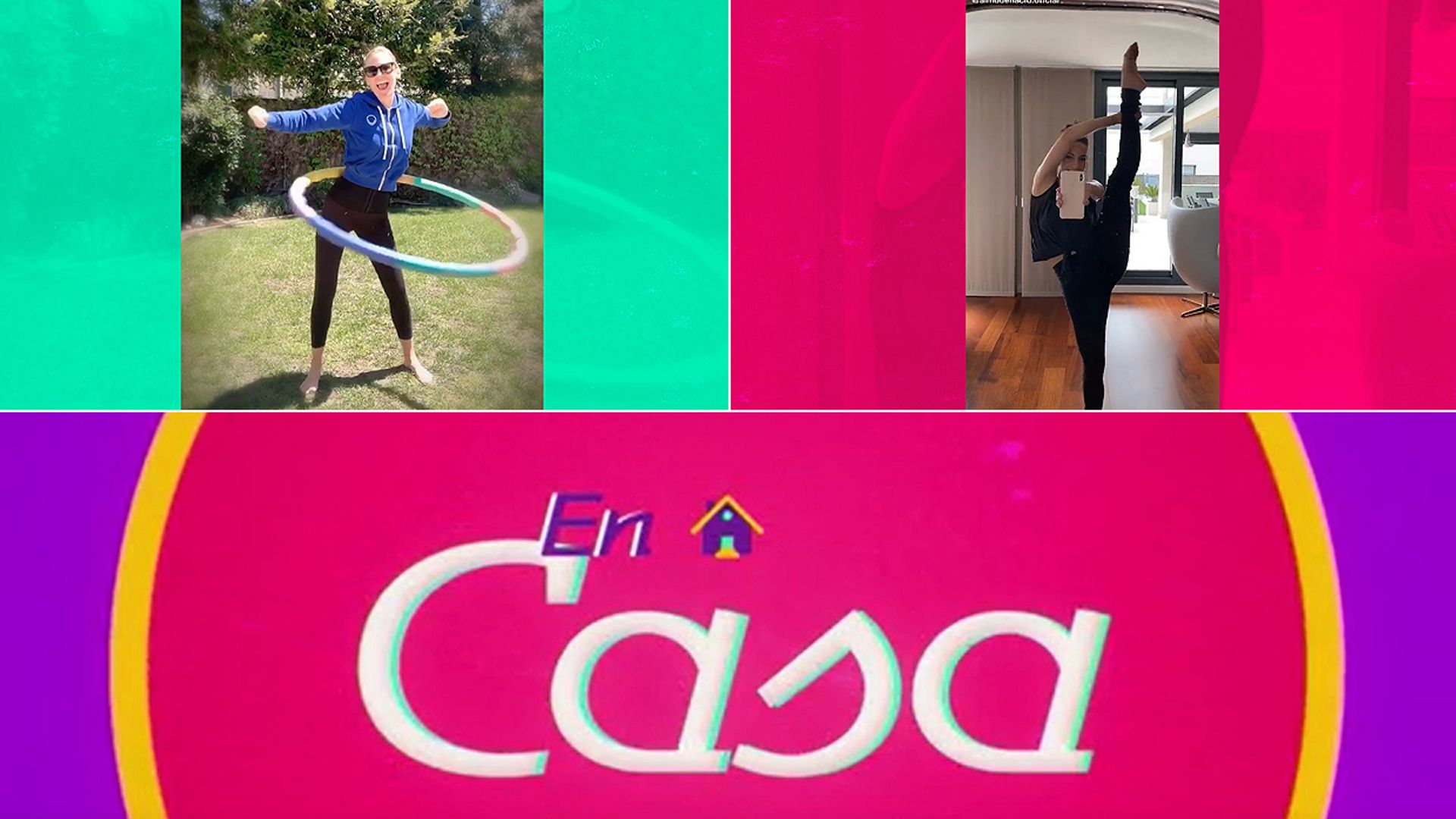 'En casa': January Jones tiene una divertida forma de ejercitarse y Almudena Cid se apunta a un reto rival