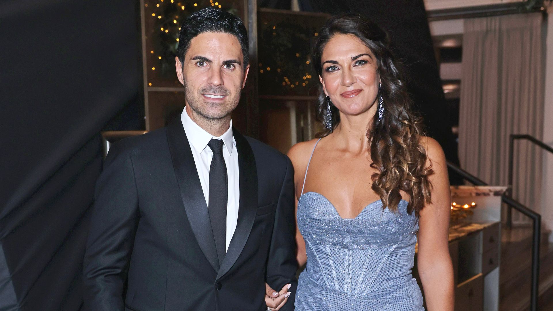 Arsenal Manager Mikel Arteta and Lorena Bernal attend the 2024 Global Gift Gala London drinks reception at Kimpton Fitzroy Hotel on October 28, 2024 in London, England