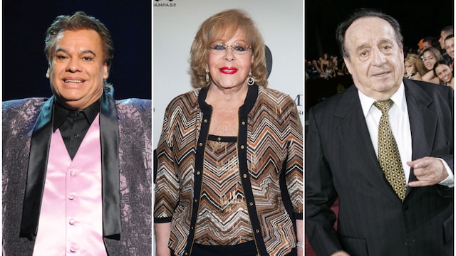 Juan Gabriel, Silvia Pinal y 'Chespirito'.