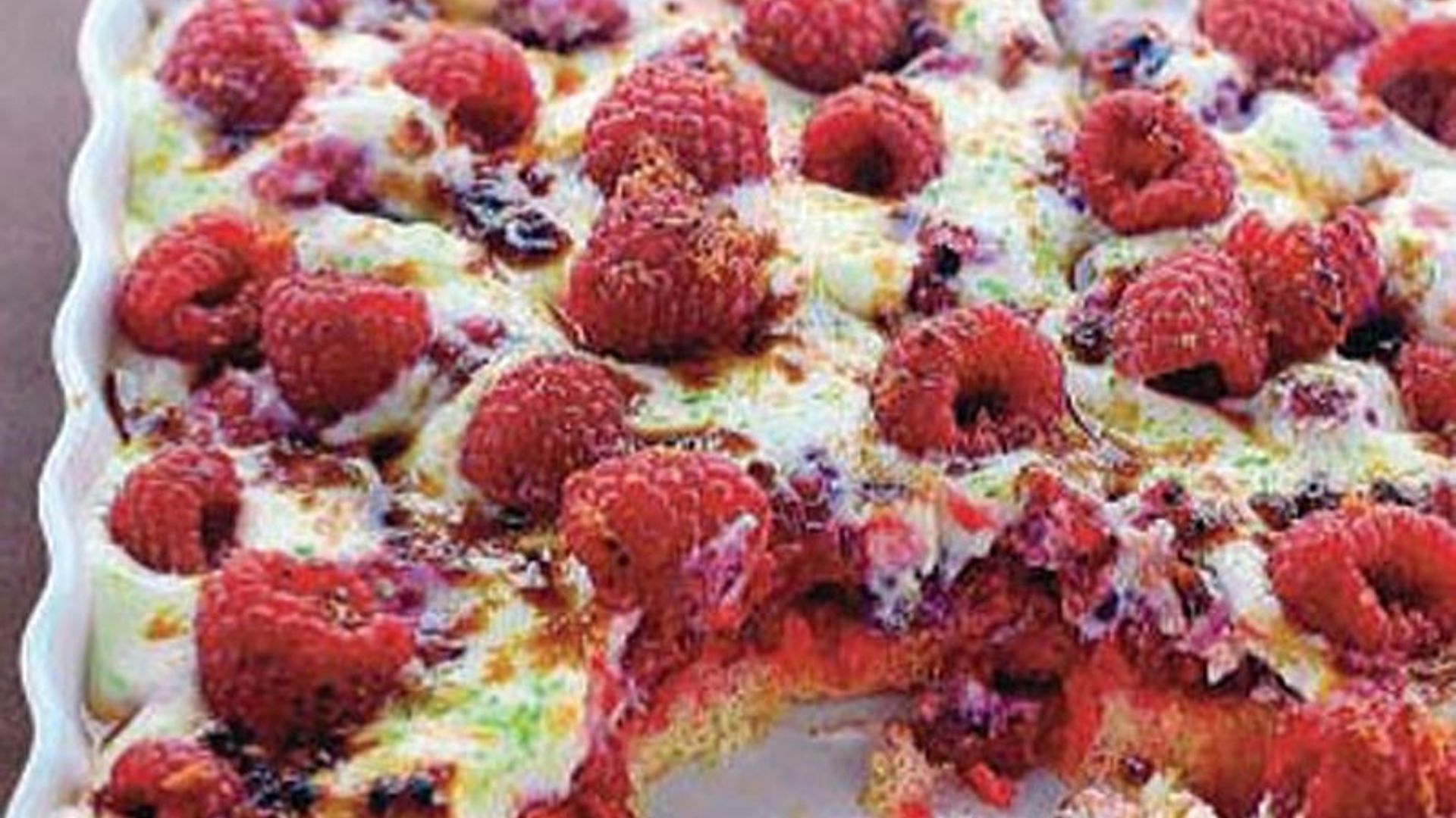 Tarta de frambuesas