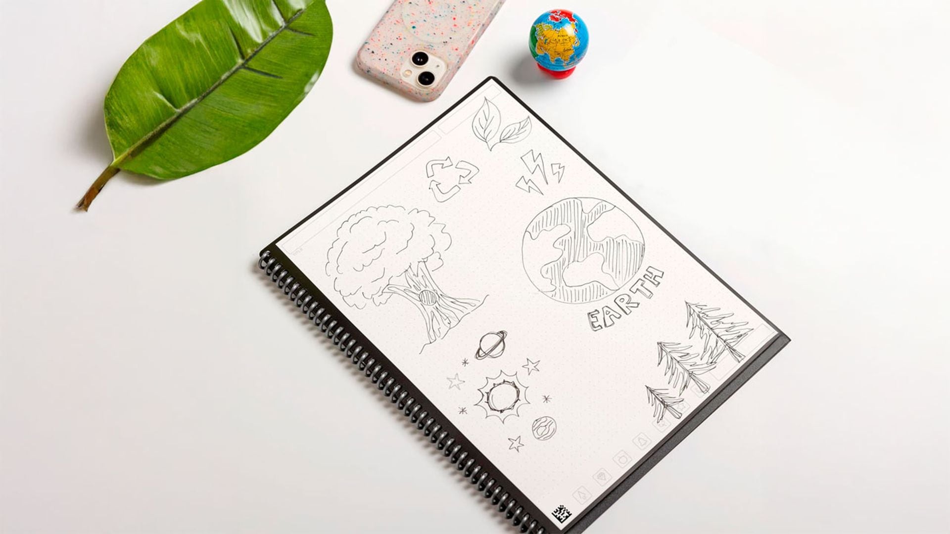 Un cuaderno inteligente con viñetas