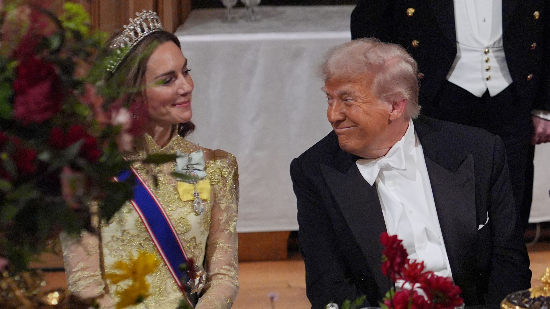 El presidente Donald Trump lanza un piropo a la princesa Kate durante el banquete de Estado | ¡HOLA!