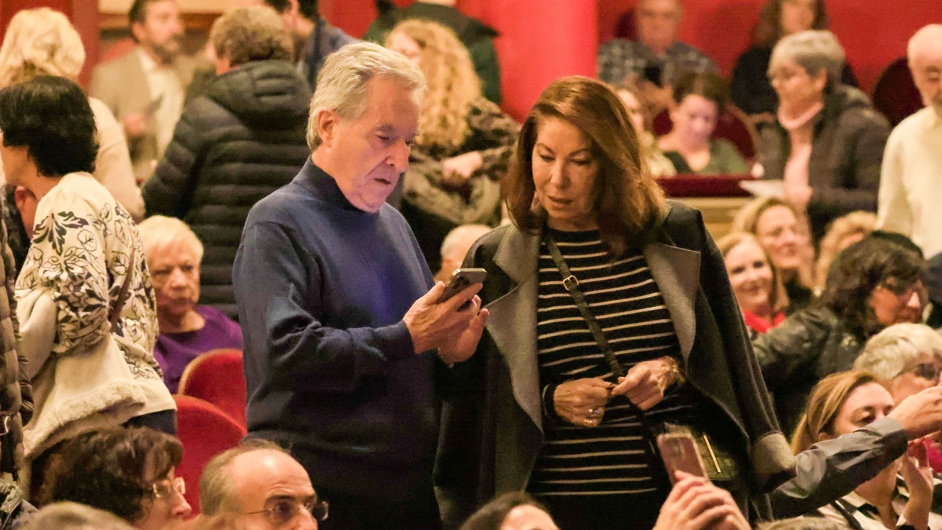 El periodista Iñaki Gabilondo en el concierto de Víctor Manuel entre el público