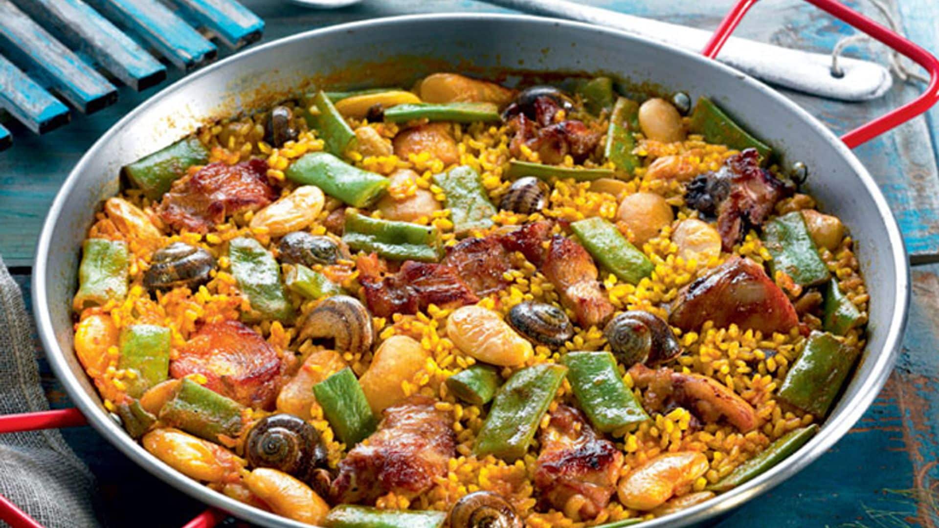 Paella valenciana de caracoles