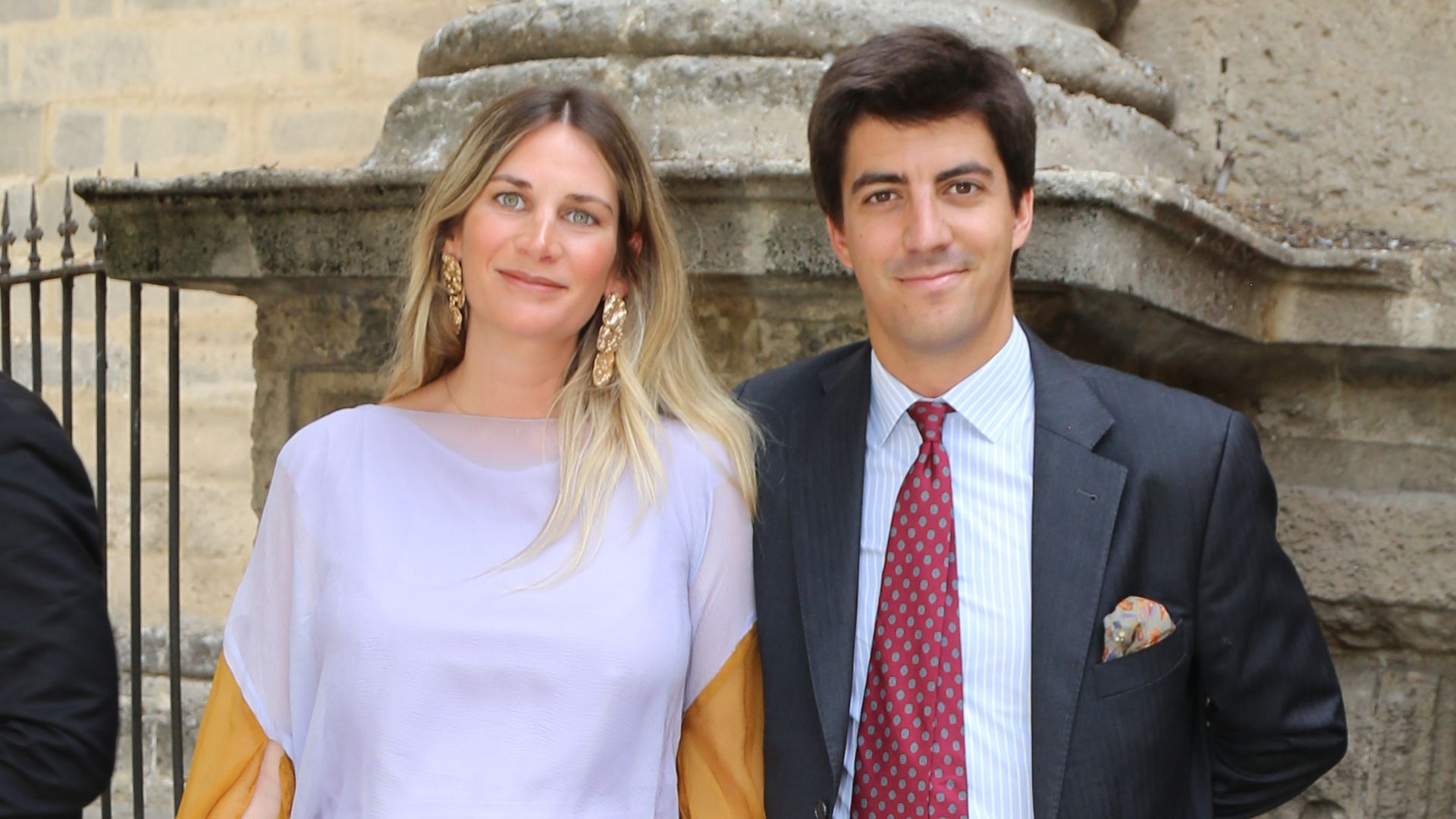 Sibi Montes y Mateo Ibáñez en la boda de Leticia Fernández de Villavicencio y Piergiacomo Agostini en la Iglesia de San Miguel a 14 de Junio de en Jerez de la Frontera