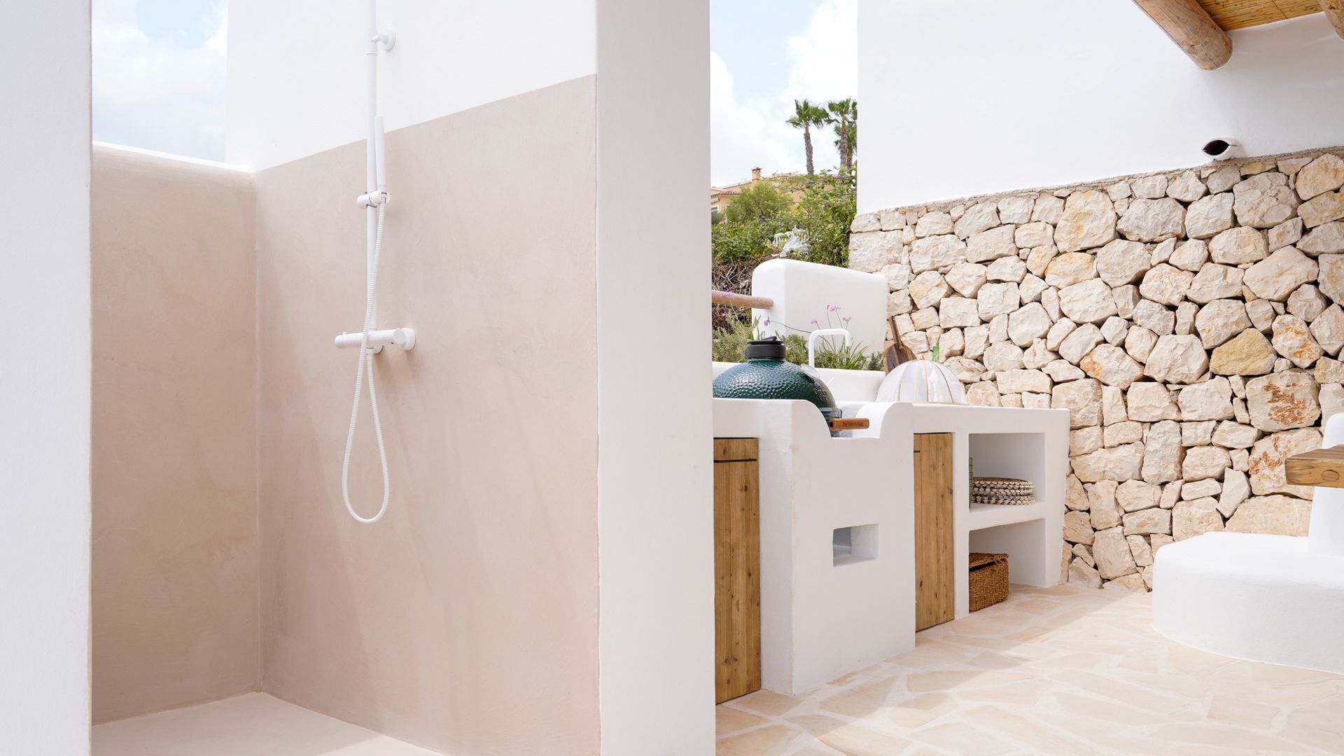 Cocina de obra revestida con Mortex