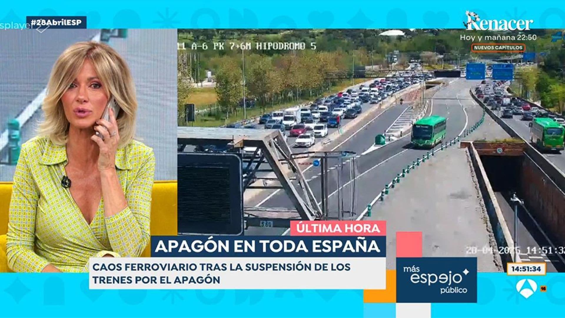 Susanna Griso vive en directo la llamada de su hija desde un atasco en Madrid 