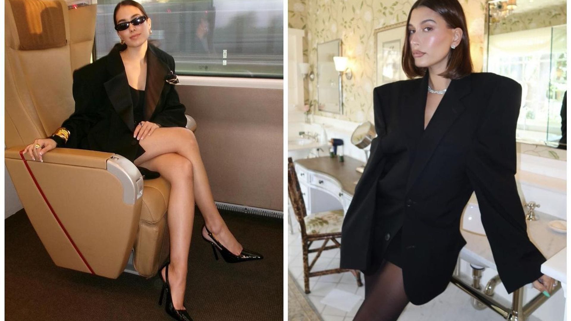 Hailey Bieber y Sharon Fonseca comparten su amor por el ‘blazer oversize’