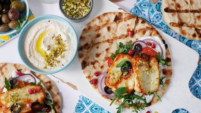 halloumi flatbreads